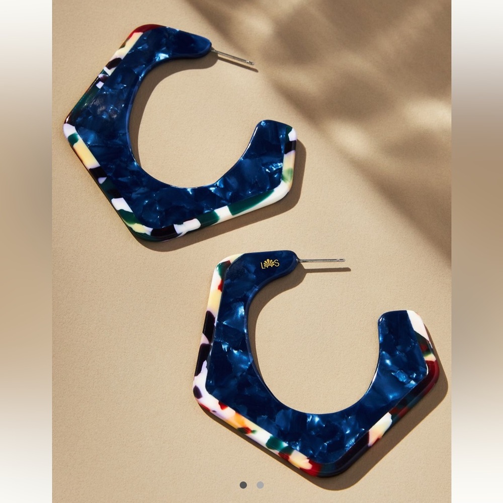 Lele Sadoughi Colored Hoop Earrings